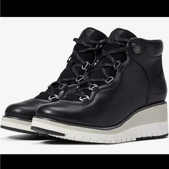 Cole Haan Shoes - Cole Haan ZeroGrand Black Lace Up Waterproof Boots